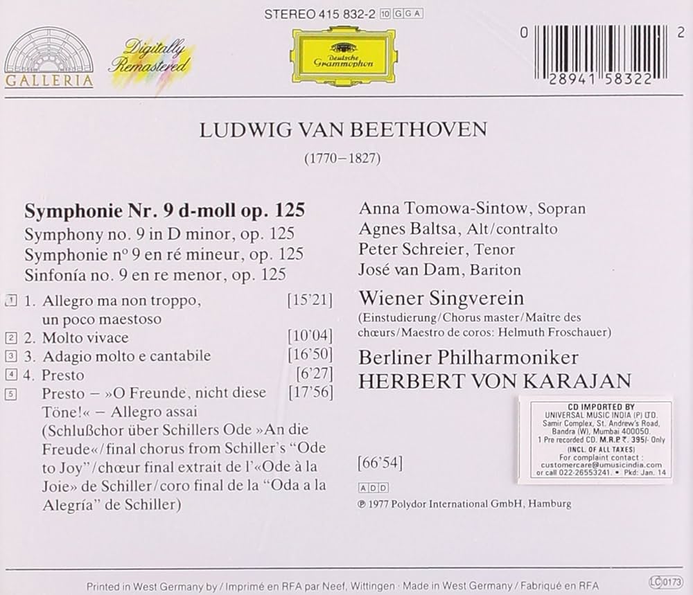 Beethoven: Symphony No.9 'Choral': Amazon.co.uk: CDs & Vinyl